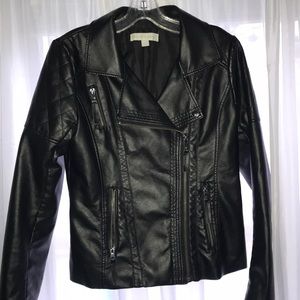 New York & Company Leather Moto Jacket size S